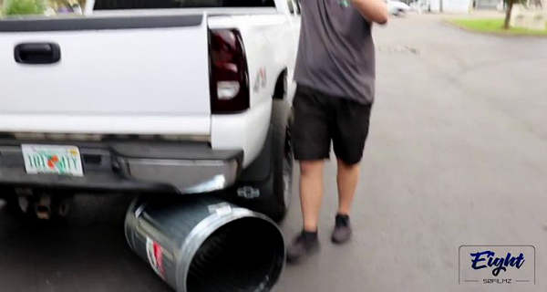 Hilarious Trash Can Diesel Exhaust Tip! - Muscle Cars Zone!