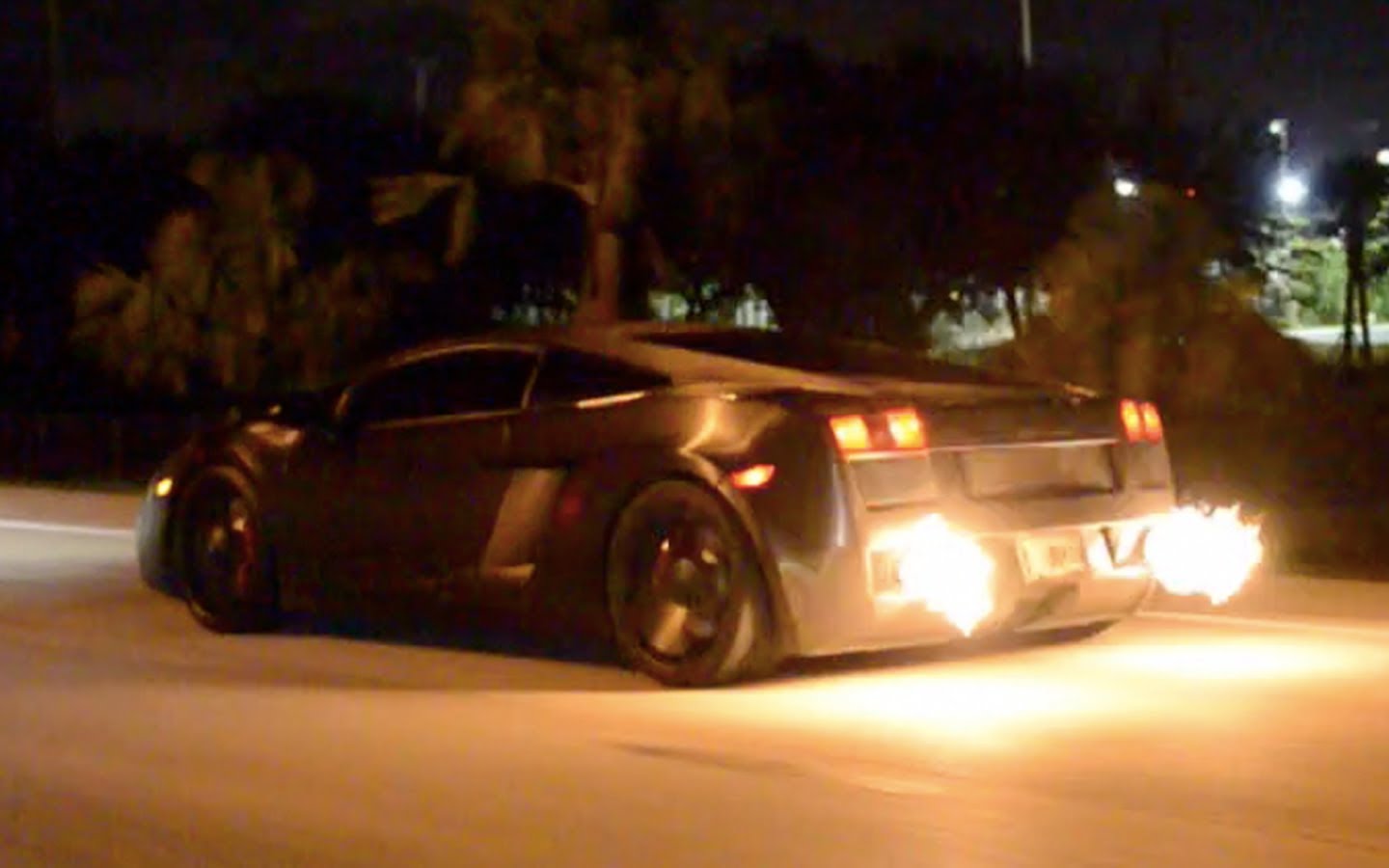 Brushed Metal Vinyl Black And Fire Spitting GALLARDO At Night! Would You Drive This FLAME THROWER! 2