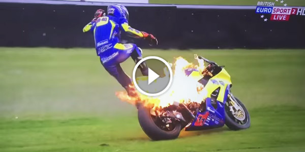 Taylor Mackenzie WD40 KAWASAKI Explodes Snetterton BSB Race