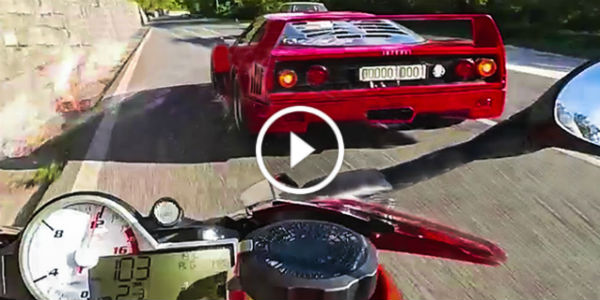 Ferrari vs BMW Drag Race Ferrari F40 And BMW S1000RR 31