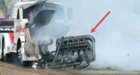 tractor pulling competition engine destruction 1