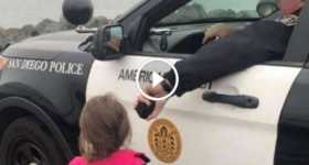 Policeman Kids Use Patrol Vehicle Speakers Bye Daddy Navy Ship 1