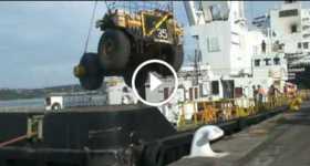 CAT 793 Dump Truck Dropped In South African Harbor 1 TN