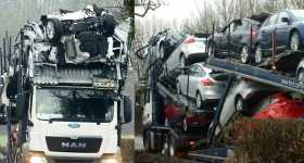 Brand New Ford Cars Smashed Transporter Low Bridge 5