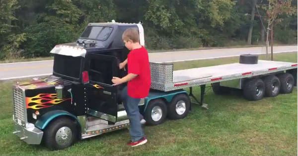 This Kid's Go Kart Powered Mini Truck Is Pretty Amazing!