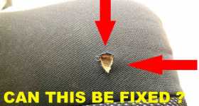 Fix Hole leather car Seat break rip tear 2