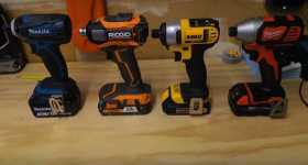 Power Tools Comparison Dewalt vs Milwaukee vs Ridgid vs Makita Impact Driver Kit 2