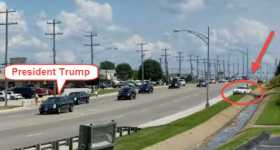 Car Attempts to Ram President Trump Motorcade 1
