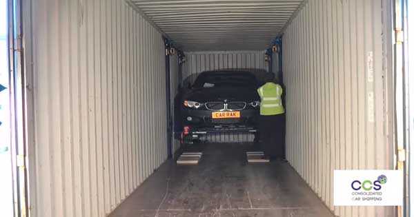 construction sites importing cars shipping containers