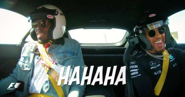 LEWIS HAMILTON Takes USAIN BOLT on a Hot Lap Around Austin Race Track 1