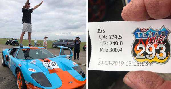 2500HP Ford GT Hits 300.4 MPH at the Texas Mile! New Standing Mile Record 1