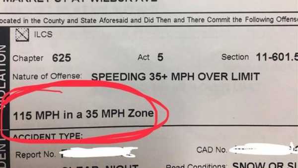 speeding ticket